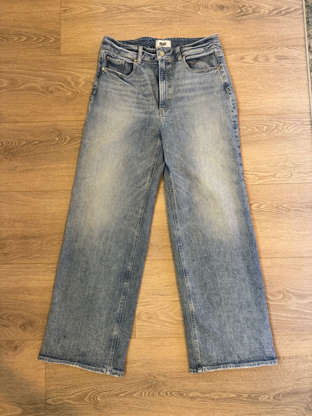 Paige Sasha 32” Wide Leg Jean| “Magnifique” Light Wash | Size 32 |$259 Retail